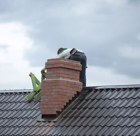 Worker on the roof